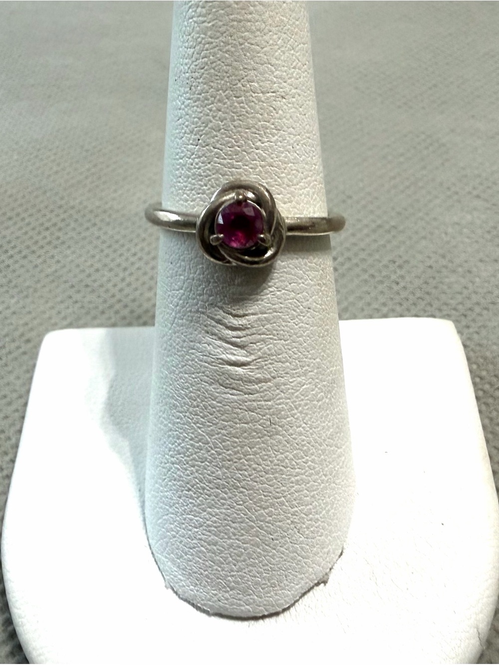 Pandora Moments Sterling October Pink Eternity Circle Ring Size 52 (US 6)